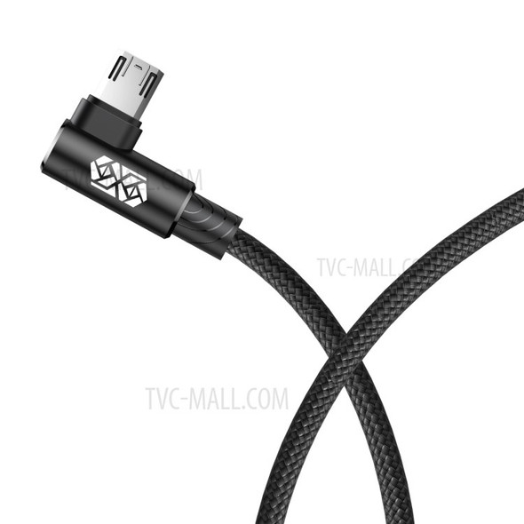 BASEUS MVP Elbow 2A Micro USB Data Sync Charge Cable 1m for Samsung Huawei Xiaomi etc. - Black