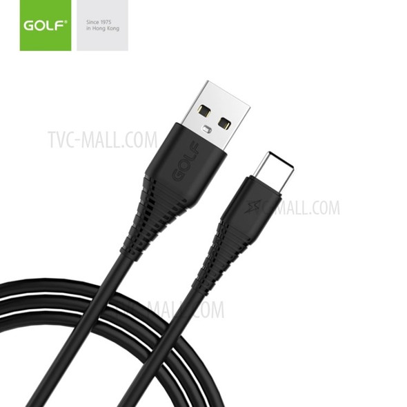 GOLF 3A USB Type-C Cable Fast Charge and Transmission for Samsung Huawei - Black