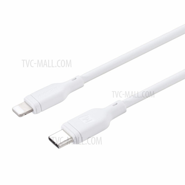 MOMAX DL38 [PD Fast Charge] [MFI Certified] 2M Type-C to Lightning 8 Pin Data Sync PD Charging Cable - White