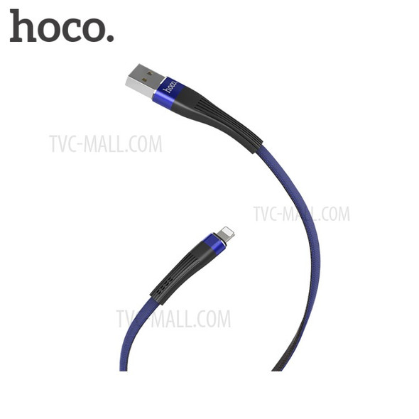 HOCO U39-Apple Slender Charging Data Cable for Lightning Apple - Blue/Black