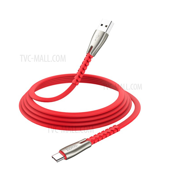 HOCO U58 Core Charging Type-C Data Cable for Samsung Huawei Xiaomi Etc. - Red