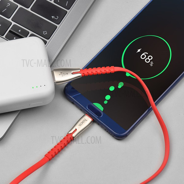 HOCO U58 Core Charging Type-C Data Cable for Samsung Huawei Xiaomi Etc. - Red