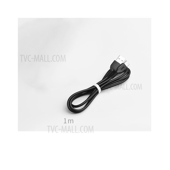 HOCO X13 1m Easy Charged USB Type-C Charging Cable Data Sync Cable - Black