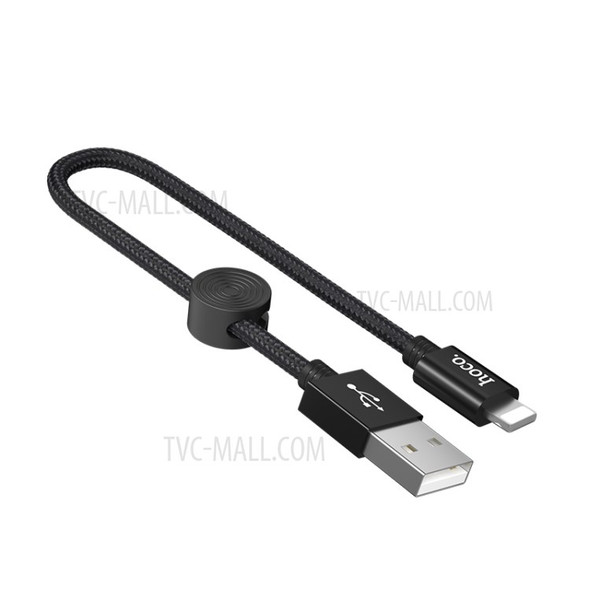 HOCO X35 2.4A Fast Charging Lightning 8-pin Data Cable 25cm - Black