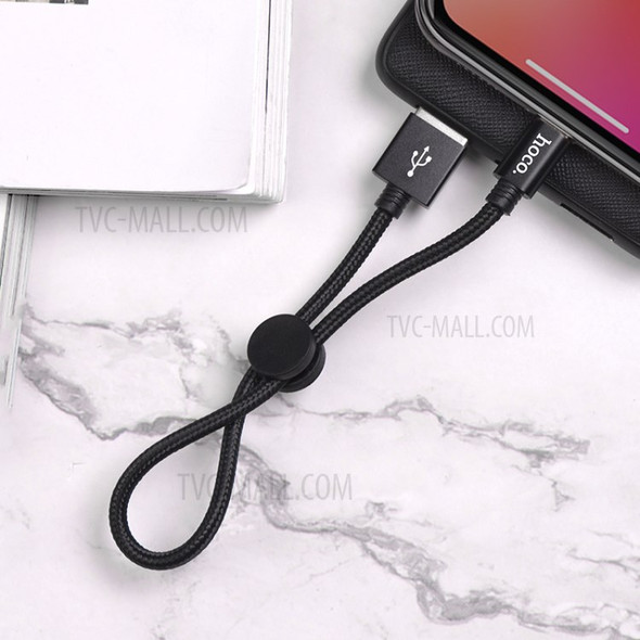 HOCO X35 2.4A Fast Charging Lightning 8-pin Data Cable 25cm - Black