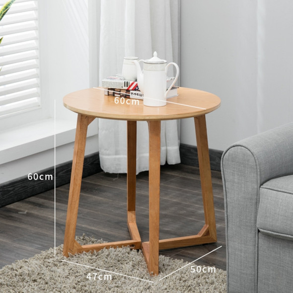 Solid Wood Coffee Table Round Table  Cafe Living Room Furniture, Size:60x60x60cm