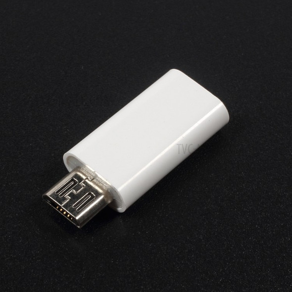 Type-C Female to Micro USB Male Converter Adapter - White