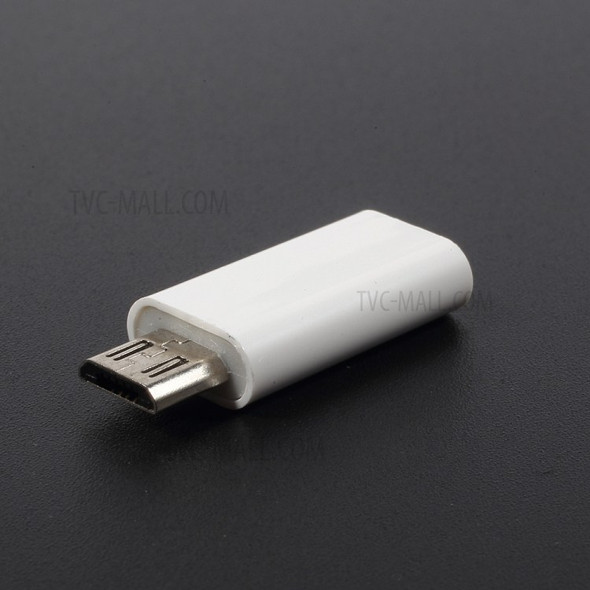 Type-C Female to Micro USB Male Converter Adapter - White