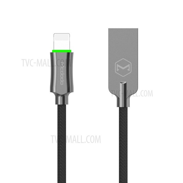 Mcdodo 1.2m Nylon Braided Auto Disconnect Lightning 8Pin Charging USB Cable - Grey