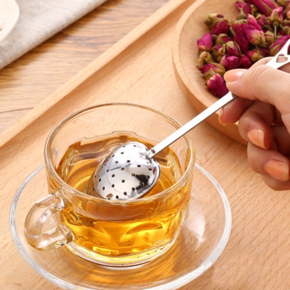 2 PCS Stainless Steel Practical Heart Shape Tea Infuser Spoon Strainer