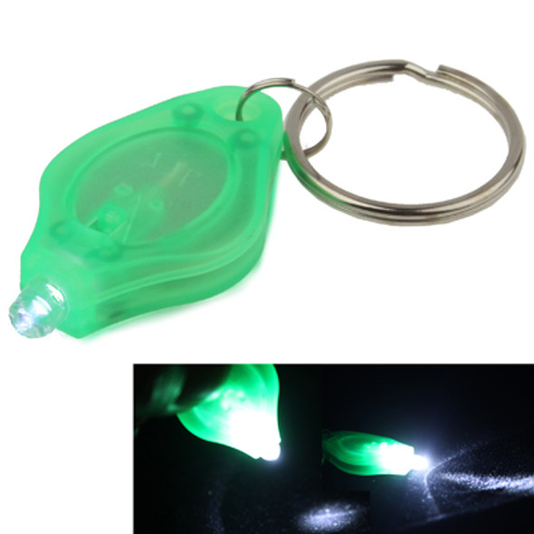 Mini LED Flashlight, White Light, Keychain Function, On/Off Switch & Pressure Switch(Green)