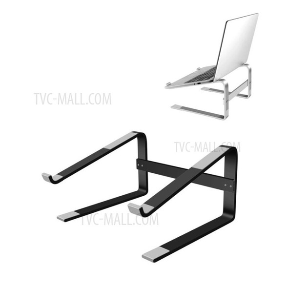 Laptop Holder Riser Aluminium Alloy Notebook Tablet Stand for MacBook iPad  -  Black