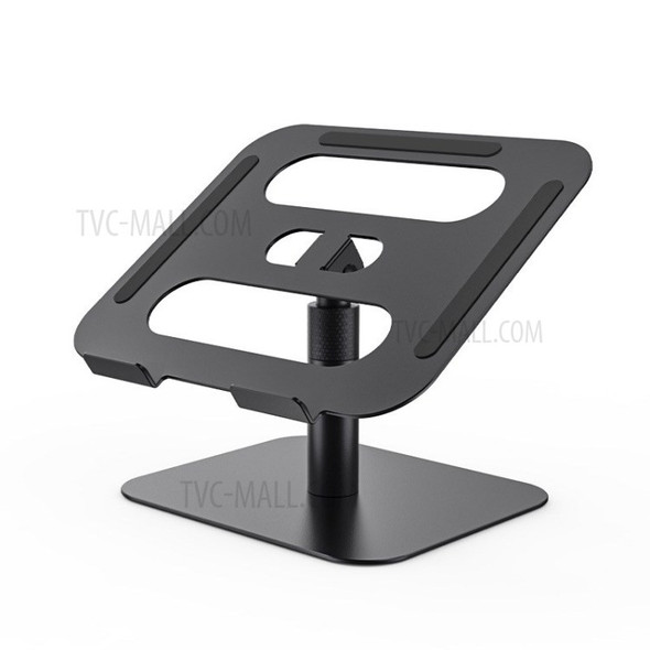 Single-arm Structure Aluminum Laptop Riser Adjustable Stand Notebook Holder for 11-17.3 inch - Black