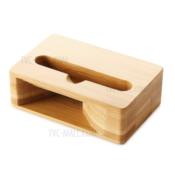 Carbonized Bamboo Cell Phone Stand Amplifier Desktop Mobile Phone Holder