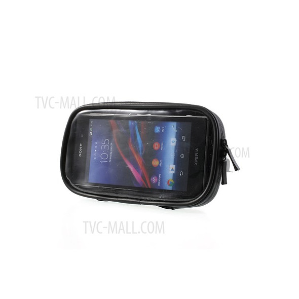 360 Degree Rotation Motorcycle Rearview Mirror Mount w/ Waterproof Phone Case, Size: 16.5 x 9cm