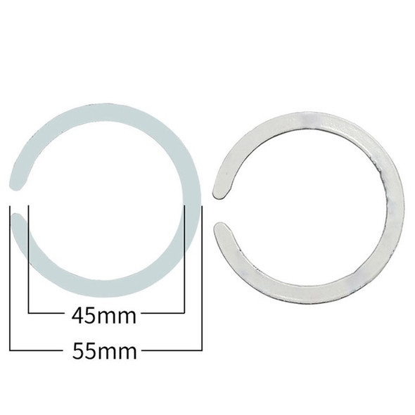 55x45mm Magnetic Adsorption Ring Wireless Charging Phone Attach Adhesive Sheet for MagSafe Wireless Charger - C-shape / White