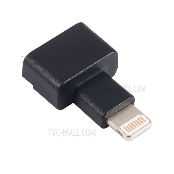 8 Pin Female to 8 Pin Male Lightning Interface Adapter Connector for iPhone iPad - Black