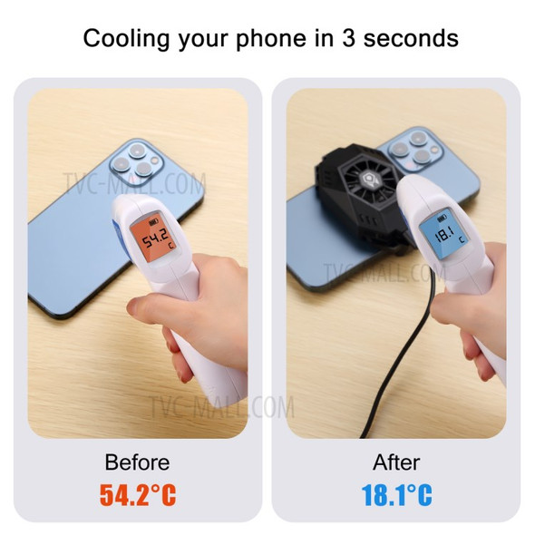 TH109 Mobile Phone Radiator Cooling Fan Smartphone Gaming Heat Dissipation Cooler with 6 Finger Cots