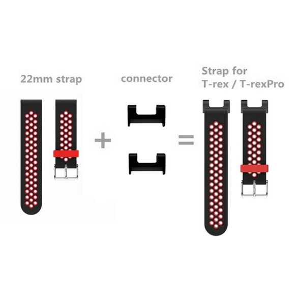For Huami Amazfit T-Rex  /  T-Rex Pro  /  Ares 1Pair 22mm Stainless Steel Watch Strap Adapter Watch Band Connector Kit