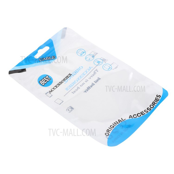 100Pcs/Lot Ziplock Package Packaging Bag for iPhone SE/5S/5 Case, Inner Size: 13x9cm - Blue