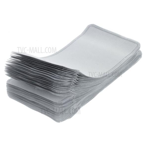 50Pcs/Lot Cloth and PET Packaging Bag for iPhone Case, Inner Size: 16 x 10cm - Silver Color