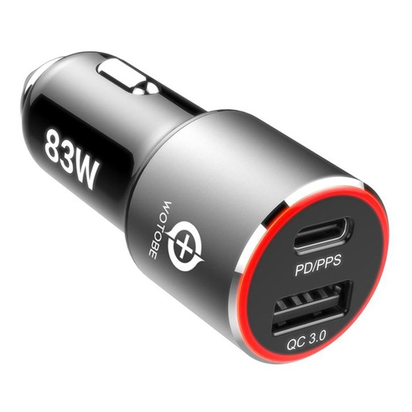 WOTOBE 83W Car Charger QC 3.0 USB Port+1 PD/PPS Type C Port Phone Charger Quick Charging Universal Compatibility Charger Station for Cell Phone/Tablet/Camera/Laptop