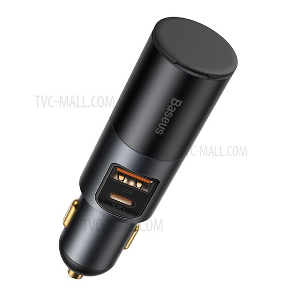 BASEUS Share Together USB+Type C Dual Port 120W Fast Charge Car Charger with Cigarette Lighter for 12-24V Car