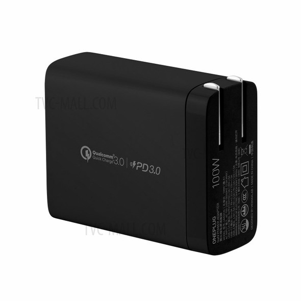 MOMAX GaN Four Ports Quick Charging Travel Charger Wall Charger (100W) [CN Standard Plug] - Black