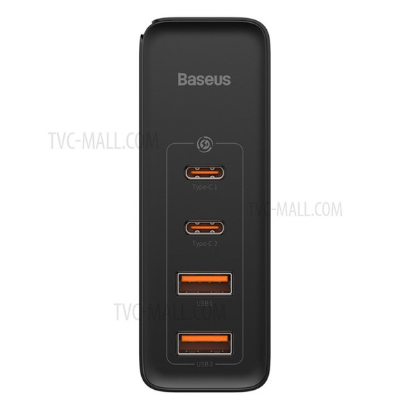 BASEUS GaN2 Pro 2 Type-C+2 USB Ports Quick Charger 100W with Type-C Charging Cable (CN Standard Plug) - Black