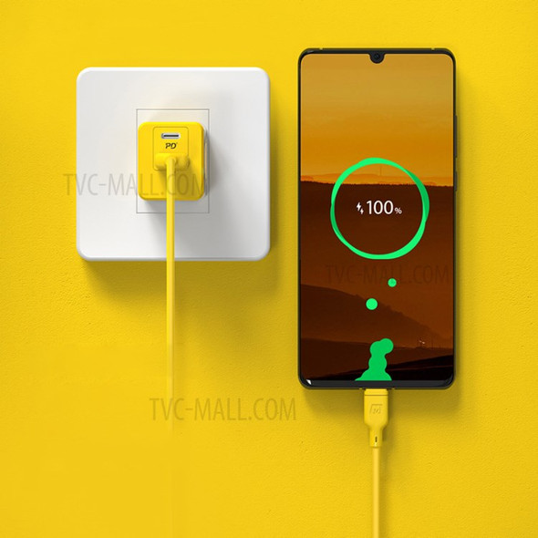 MOMAX B.DUCK CN Plug PD20W QC3.0 USB A+C Dual Ports Fast Charging Power Adapter Phone Charger - Yellow