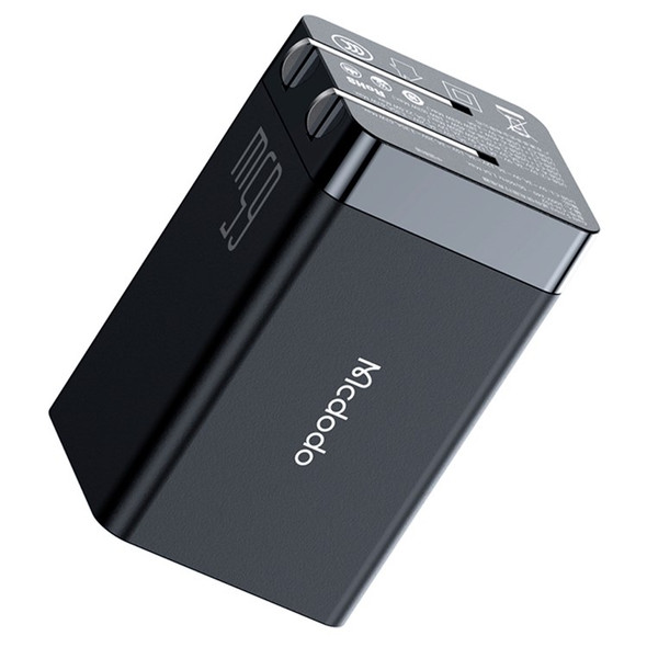 MCDODO MDD 65W GaN5 Mini Fast Charger USB + Dual Type-C Travel Power Adapter - US Plug