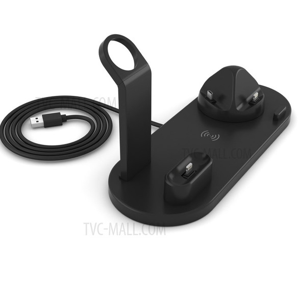 UD15 3 in 1 Rotatable Wireless Charging Dock Station for Apple iPhone/Android Device /Type-C Device - Black