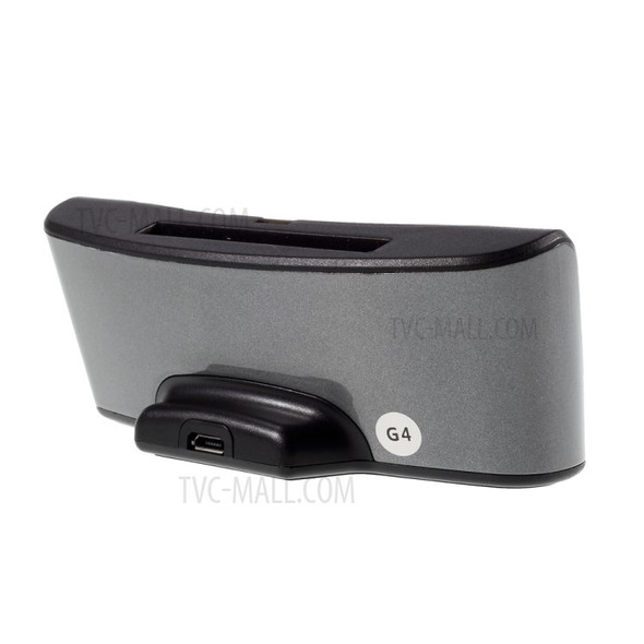 USB Charger Dock Cradle w/ Spare Battery Slot for LG G4 - Black