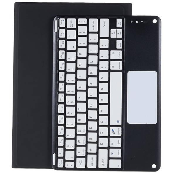For Xiaomi Pad 5/5 Pro Square Cap Touchpad Wireless Bluetooth Keyboard + Stand Leather Tablet Case - Black