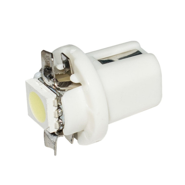 10 PCS T8.5 5050 Led 1 SMD Car Gauge Dash Bulb Dashboard Instrument Light Wedge Interior Lamp(White)