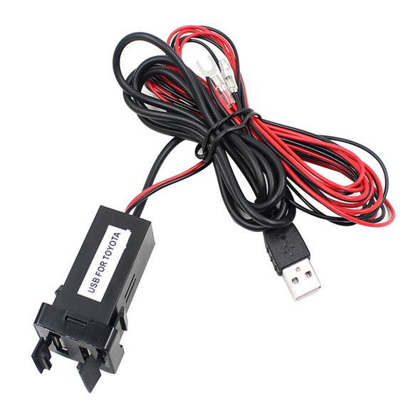 Car DC12V 2.1A Dual USB Charger Audio Port Interface for Toyota, with Audio USB