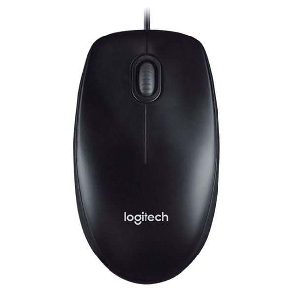 Logitech M100R USB Interface Full Size 1000DPI Wired Optical Mouse (Black)