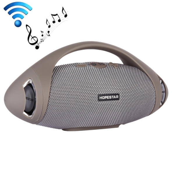 HOPESTAR H37 Waterproof Portable Stereo Wireless Bluetooth Speaker with Built-in Microphone, Support U Disk & MP3(Grey)