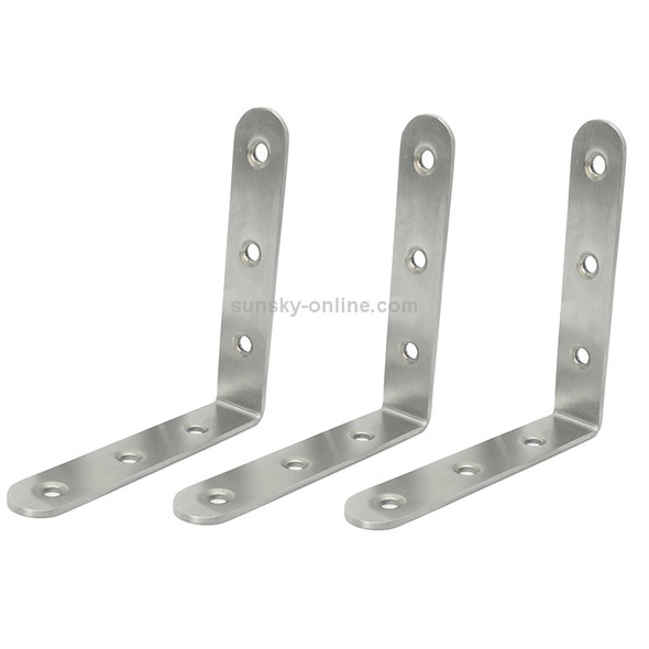10 PCS Stainless Steel 90 Degree Angle Bracket, Corner Brace Joint Bracket Fastener Furniture Cabinet Screens Wall (85mm)