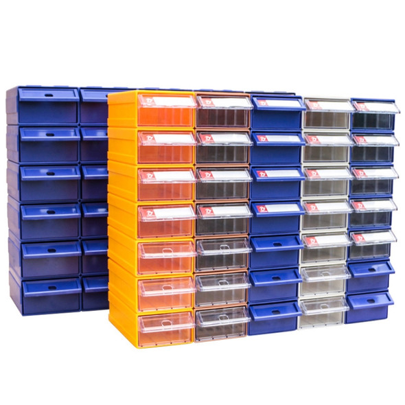 2 PCS Thickened Combined Plastic Parts Cabinet Drawer Type Component Box Building Block Material Box Hardware Box, Random Color Delivery, Size: 18.5cm x 11cm x 6cm