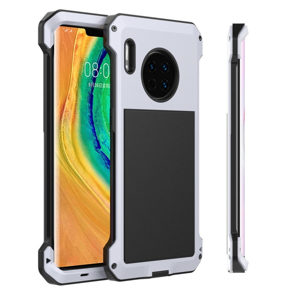 For Huawei Mate 30 Pro Shockproof Waterproof Silicone + Metal Protective Case(Silver)