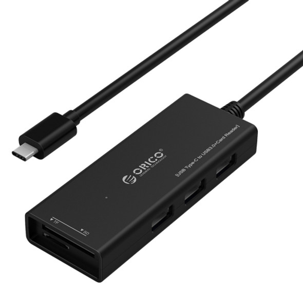 ORICO CH3SF USB-C / Type-C High Speed USB 3.0 HUB with Card Reader TF / SD Function for Laptops(Black)