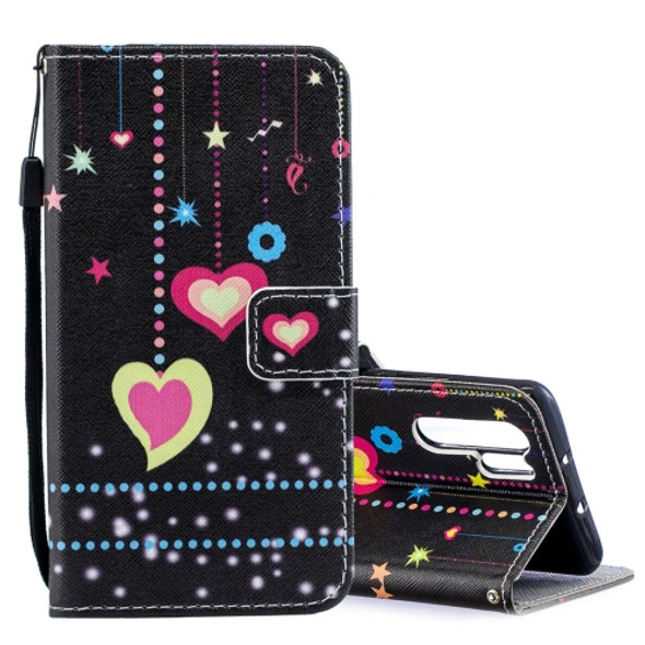 Colored Pattern Horizontal Flip Leather Case for Huawei P30 Pro, with Holder & Card Slots & Wallet