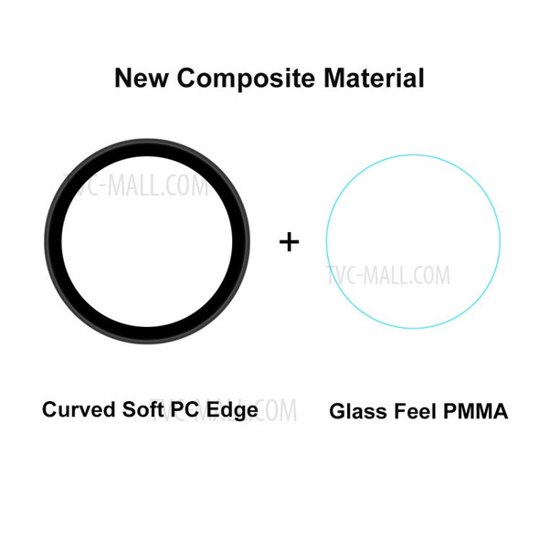 ENKAY HAT PRINCE Full Coverage 3D Curved Soft PC Edge + HD Clear PMMA Tempered Glass Film for Samsung Galaxy Watch4 44mm