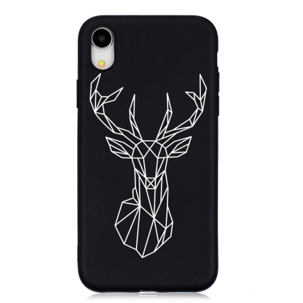 Elk Painted Pattern Soft TPU Case for iPhone XR