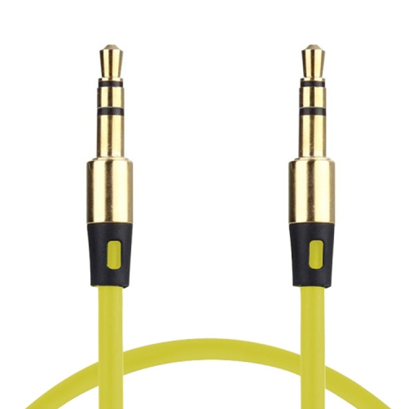 3.5mm Gold Plating Jack Earphone Cable for iPhone/ iPad/ iPod/ MP3, Length: 1m(Yellow)