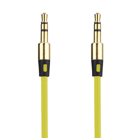 3.5mm Gold Plating Jack Earphone Cable for iPhone/ iPad/ iPod/ MP3, Length: 1m(Yellow)