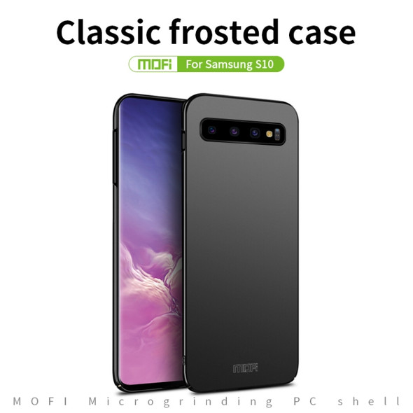 For Galaxy S10 MOFI Frosted PC Ultra-thin Hard Case(Black)