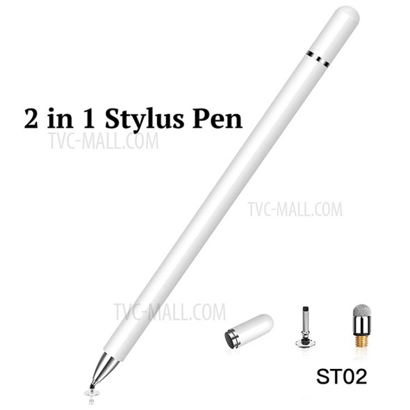 YESIDO ST02 2 in 1 Disc + Mesh Fiber Tip High Sensitivity Stylus Pen for All Capacitive Touch Screens Cell Phones Tablets Laptops