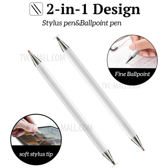 YESIDO ST04 Touch Screen Capacitive Stylus with Ballpoint Pen for iPhone iPad Tablet Writing and Drawing